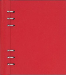 Tervező, naptár és füzet betéttel, A5, FILOFAX "Clipbook Classic", piros